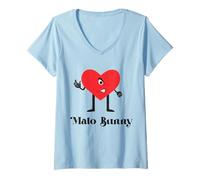 Mujer Conejo Bad - Mal Bunny Camiseta Cuello V