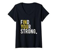 Mujer Confianza Empoderamiento Encuentra tu Fuerte motivación en ti Camiseta Cuello V