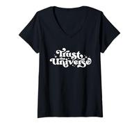 Mujer Confíe en el Universo: Positive Cosmic Star Groovy Spirit Love Camiseta Cuello V