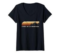Mujer Conil de la Frontera, España Evergreen Vintage Sunset Camiseta Cuello V