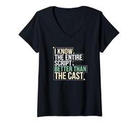 Mujer Conozco a Toda la mamá del Teatro de guiones Camiseta Cuello V