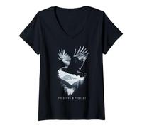 Mujer Conservar y proteger Eagle Mountains Naturaleza Amante Animal Camiseta Cuello V