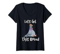Mujer Consigamos este amante de las palomas de pan, amante de los animales, dueño de pájaros Camiseta Cuello V