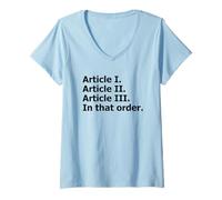 Mujer Constitución de Estados Unidos Separación Constitucional de Poderes Camiseta Cuello V