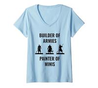 Mujer Constructor de Ejércitos Pintor de Minis Juegos de Mesa RPG Camiseta Cuello V