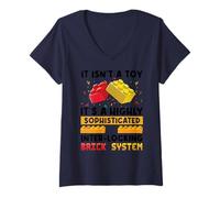 Mujer Constructor Maestro de construcción de Sistemas de ladrillo Altamente Sofisticado Camiseta Cuello V