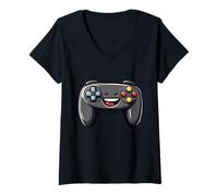 Mujer Controlador de videojuegos divertido, jugador para niños Camiseta Cuello V