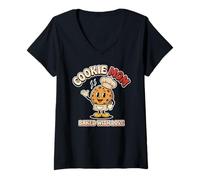 Mujer Cookie Mom Baked with Love Funny Baking Diseño Gráfico Camiseta Cuello V