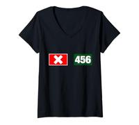 Mujer Cool 456 Code Number Illustration Novelty Graphic Designs Camiseta Cuello V