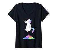 Mujer Cool Cute Unicorn tee Shirts, I Love Unicorn, Unicorn Magic Camiseta Cuello V