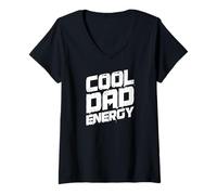 Mujer Cool Dad Energía Divertido Día del Padre Estilo Humor Camiseta Cuello V
