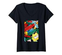Mujer Cool Funny Pop Art Graffiti Art Illustration Graphic Designs Camiseta Cuello V