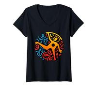 Mujer Cool Graffiti Cultura Pintura Arte Diseño Hip Hop Amante Camiseta Cuello V