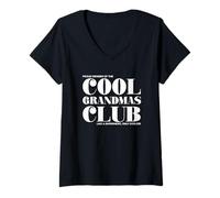 Mujer Cool Grandmas Club Abuelitas Abuela Nana Fam Declaración Camiseta Cuello V