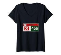 Mujer Cool Korea 456 Code Number Illustration Graphic Designs Camiseta Cuello V