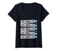 Mujer Cool Los Angeles California Outfit, Los Angeles California Camiseta Cuello V