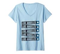 Mujer Cool Los Angeles California Outfit, Los Angeles California Camiseta Cuello V