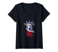 Mujer Cool New York City Statue of Liberty, Enjoy New York City Camiseta Cuello V