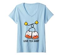 Mujer Cool Sarcastic Novelty Graphic Tees - Funny Love Tea Shirt Camiseta Cuello V