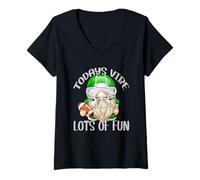 Mujer Cool Sports GNOME For Football Lover Todays Vibe Lots of Fun Camiseta Cuello V