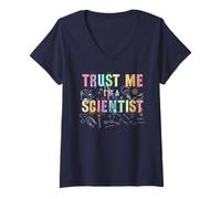 Mujer Cool Trust Me I'm A Scientist Equipo de Biología Maestro Aprender Camiseta Cuello V