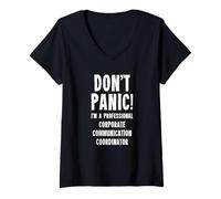 Mujer Coordinador de Comunicación Corporativa Camiseta Cuello V