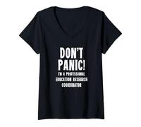 Mujer Coordinador de Investigación Educativa Camiseta Cuello V