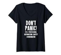 Mujer Coordinador de Seguridad de Automatización Camiseta Cuello V