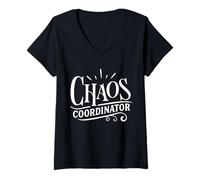 Mujer Coordinador del caos Camiseta Cuello V