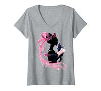 Mujer Coquette Bow Drama Maestra Teatro Chica Mamá Día de la Madre Camiseta Cuello V
