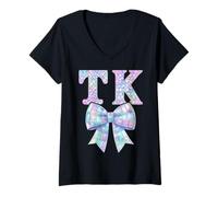 Mujer Coquette Bow Preppy I'm Ready for TK First Day of TK Girl Camiseta Cuello V
