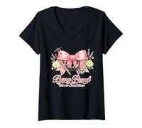 Mujer Coquette Cuidado de Heridas Enfermera Rosa Enfermería Estética Médica Camiseta Cuello V