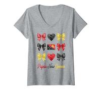 Mujer Coquette Papúa Nueva Guinea Bandera Papúa Nueva Guinea Chicas Camiseta Cuello V