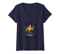 Mujer Coraje Calculado Coraje Poker Estrategia Runner Camiseta Cuello V