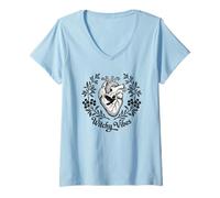 Mujer Corazón anatómico Witchy Vibes Floral Gótico Estético Cuervo Camiseta Cuello V