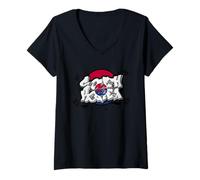Mujer Corea del Sur Urban Streetwear Y2K Street Art Corea del Sur Camiseta Cuello V