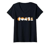Mujer Corgi Camiseta Cuello V