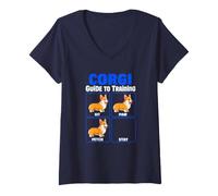 Mujer Corgi Guide To Training Funny Corgi Lover Camiseta Cuello V