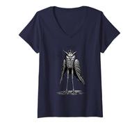 Mujer Corona de Medianoche de Stolas Camiseta Cuello V