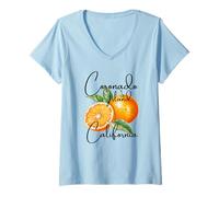 Mujer Coronado California Oranges San Diego Bay Complejo turístico Camiseta Cuello V
