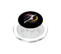 Mujer Corredor Cruzando Línea De Meta Resumen PopSockets PopGrip para MagSafe