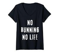 Mujer Corredor de maratón, fitness, correr, maratón Camiseta Cuello V
