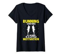 Mujer Correr Motivado Necesitas Solo Un Empujón Camiseta Cuello V