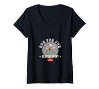 Mujer Correr para la alegría Run-for Fun en la Naturaleza para la Salud Camiseta Cuello V