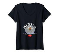 Mujer Correr para la alegría Run-for Fun en la Naturaleza para la Salud Camiseta Cuello V