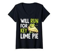 Mujer Correrá por Key Lime Pie Camiseta Cuello V