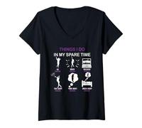 Mujer Cosa Que Hago en mi Tiempo Libre Dancing Enthusiast Dancing Lover Camiseta Cuello V