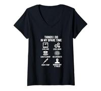 Mujer Cosas Que Hago en mi Tiempo Libre 3D Printing Maker Entusiasta Camiseta Cuello V
