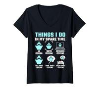 Mujer Cosas que hago en mi tiempo libre Cruising Lovers Camiseta Cuello V