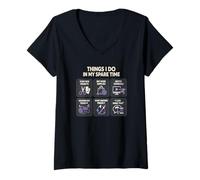 Mujer Cosas Que Hago en mi Tiempo Libre DIY Crafting Maker Camiseta Cuello V